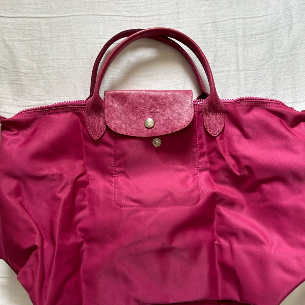 Longchamp Le Pliage Nylon Tote * Raspberry